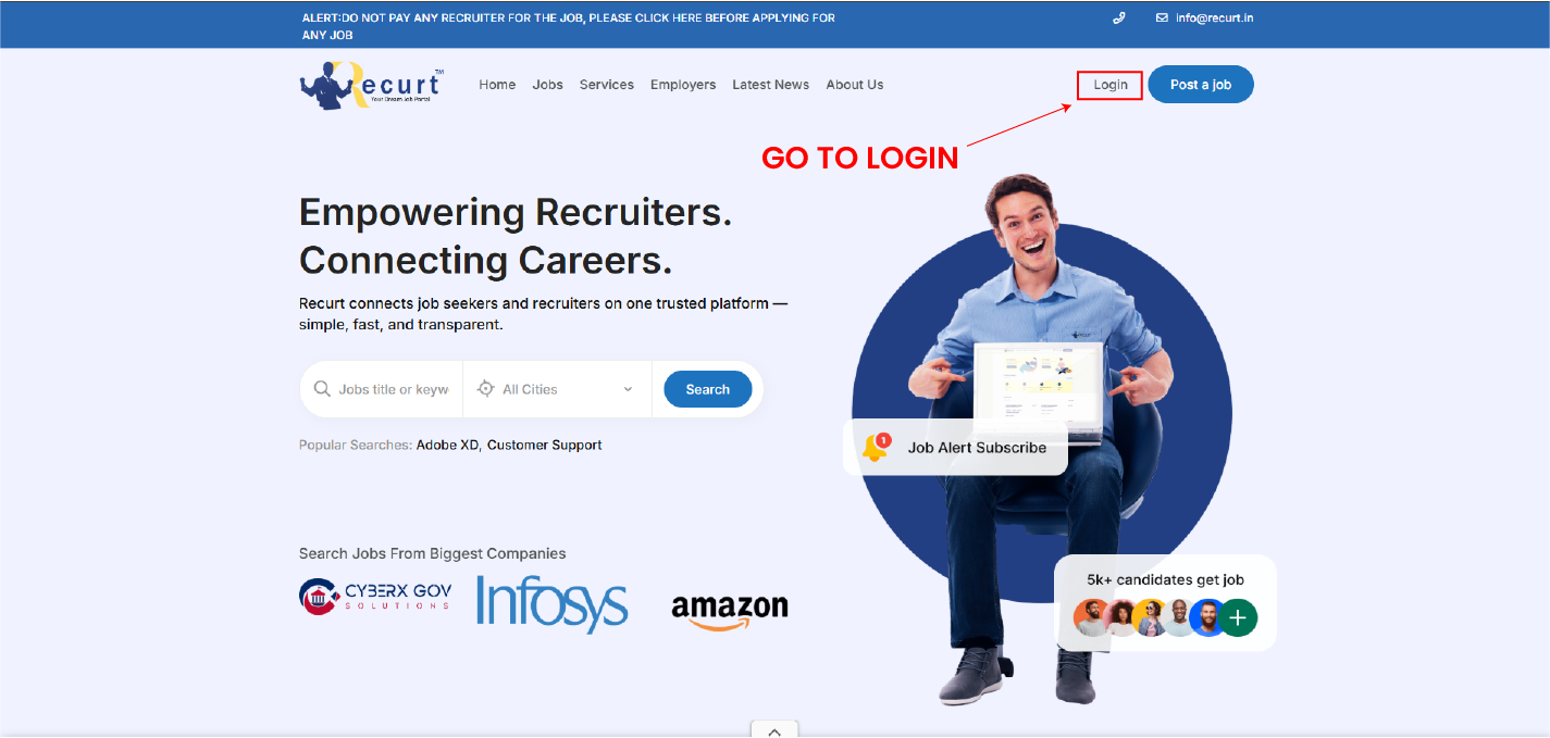 How to Get Free Package | How to Post or Apply for Jobs on Recurt